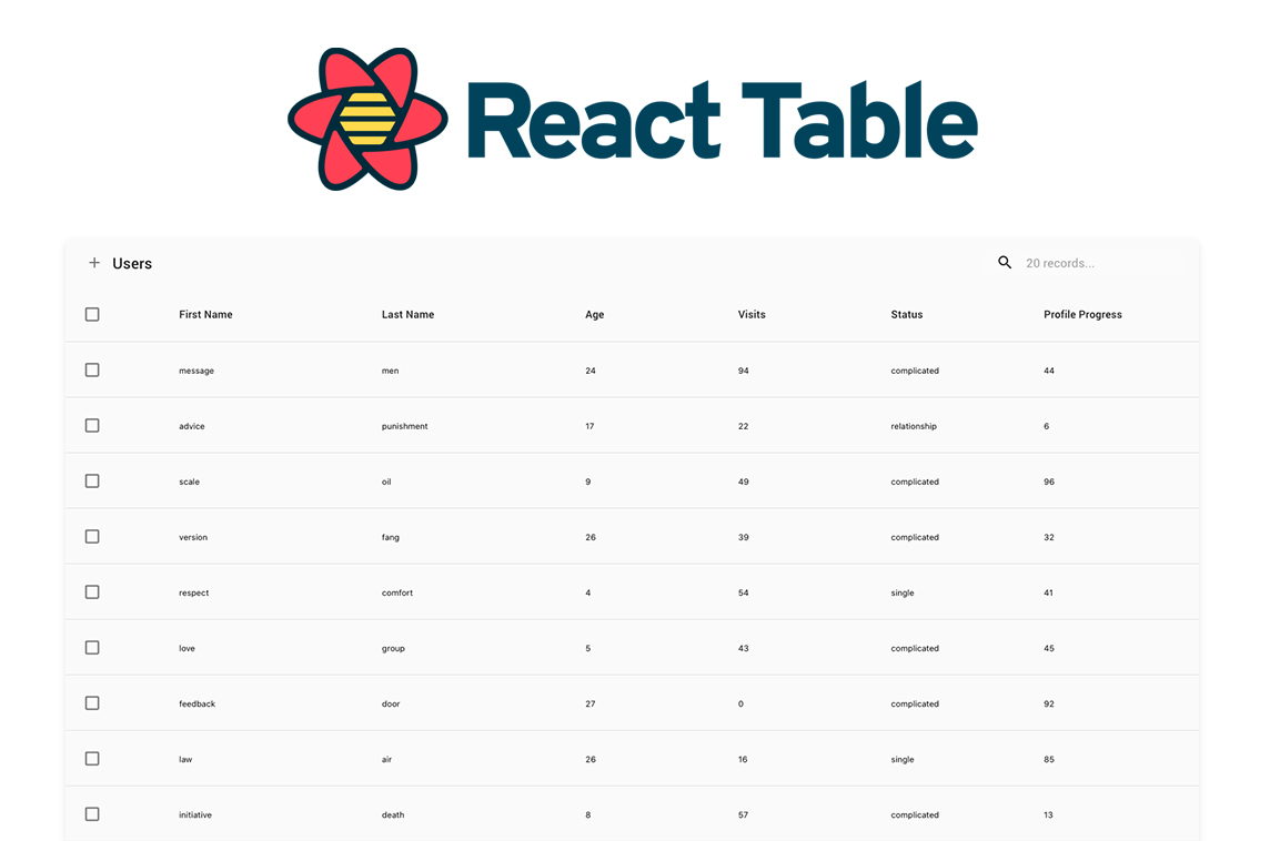 TanStack Table React