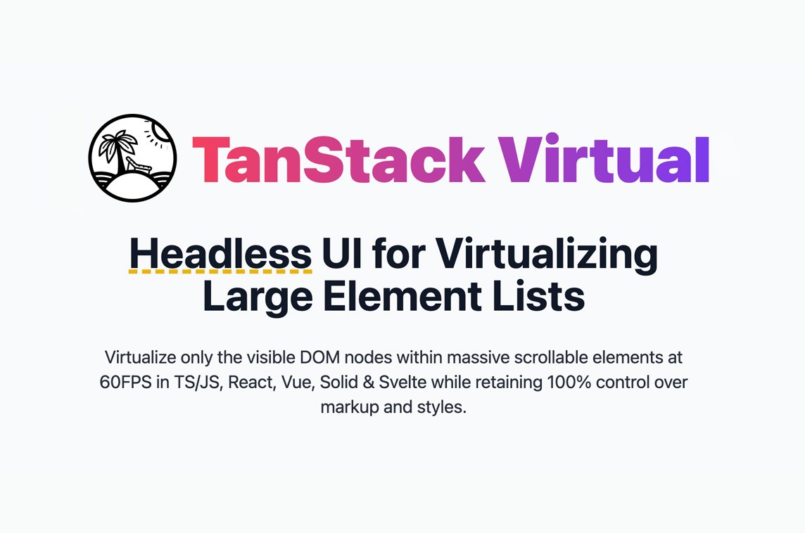 TanStack Virtual for React