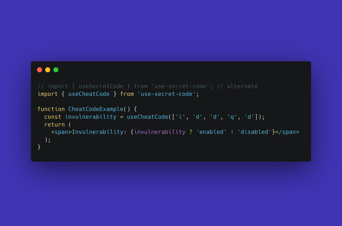 Use Secret Code