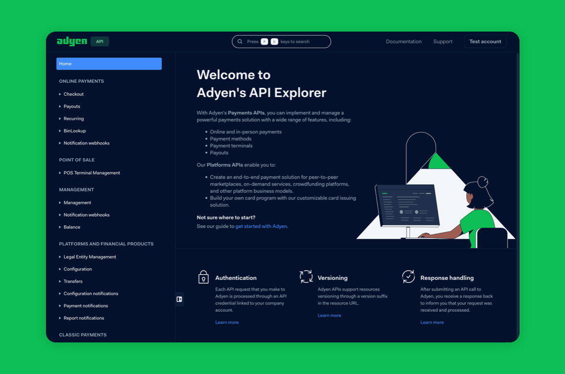 Adyen's API Explorer