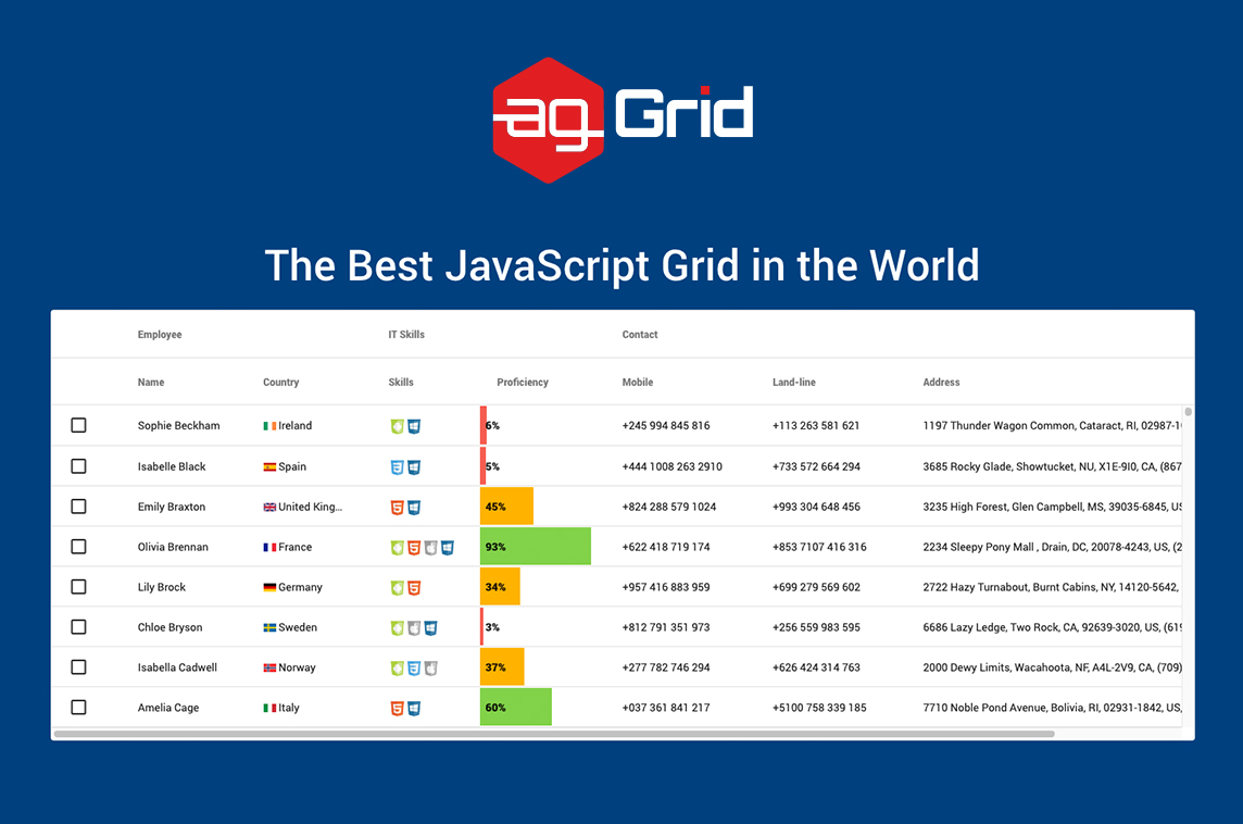 ag-Grid for Vue