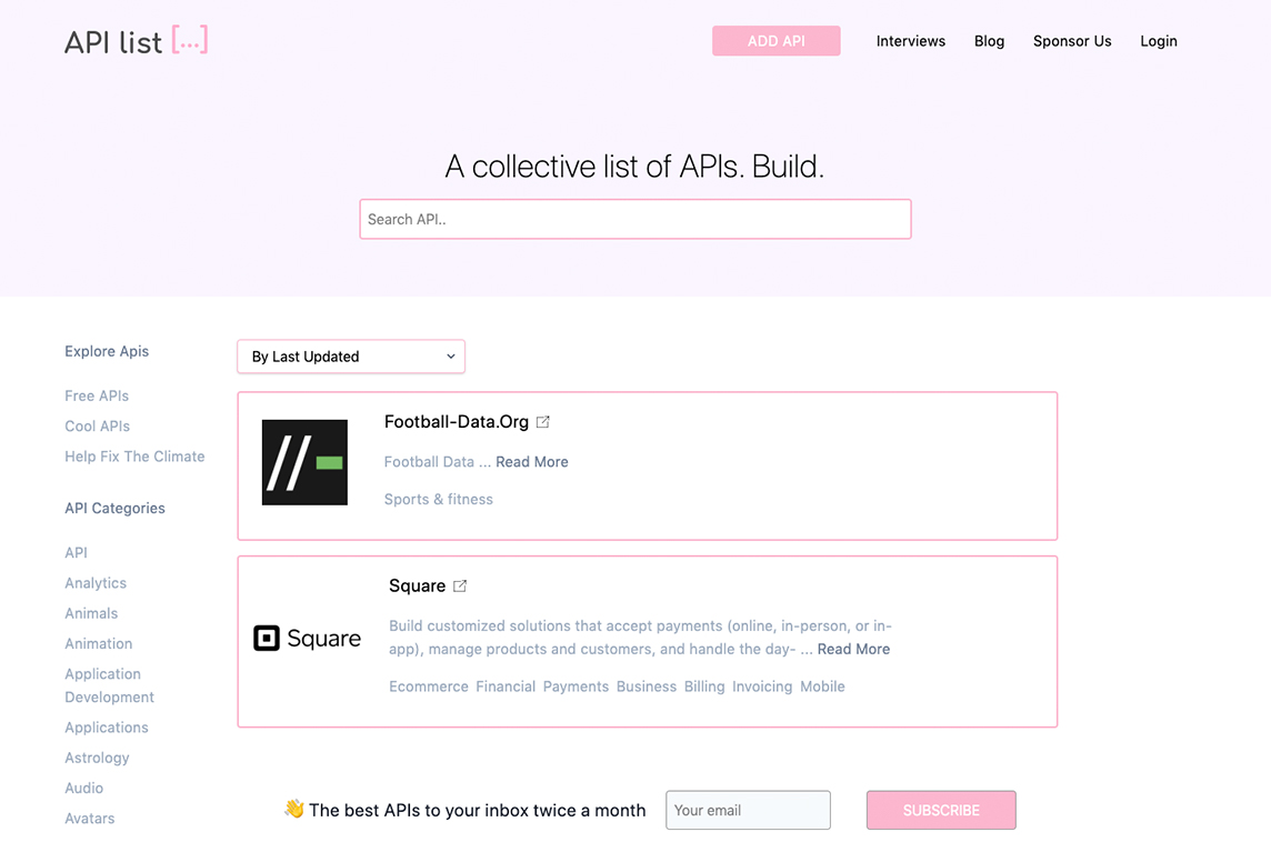 API List
