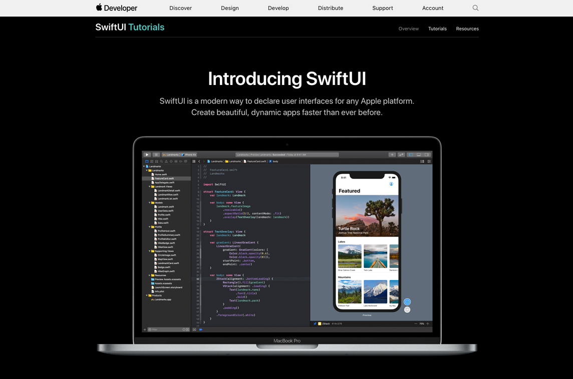 Apple SwiftUI Tutorials
