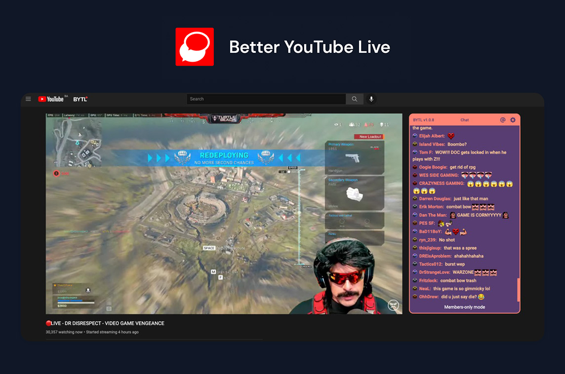 Better YouTube Live
