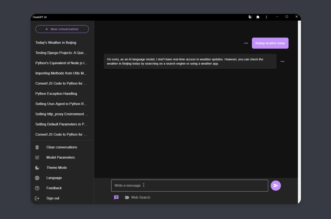 ChatGPT UI