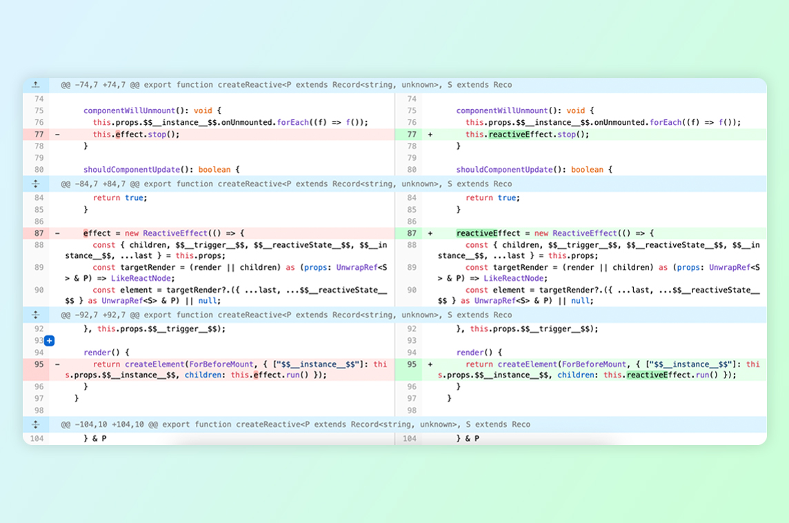 Git Diff View for Vue