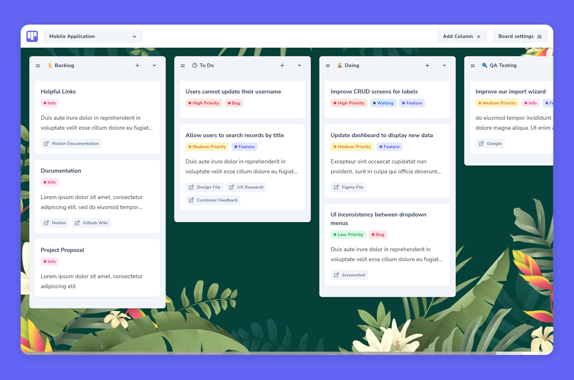 Kanban Board for Windows