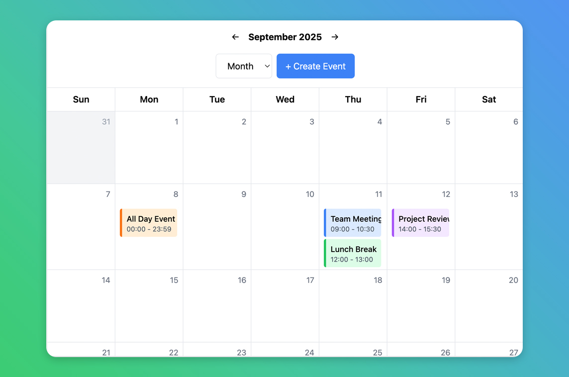Kodeglot Vue Calendar