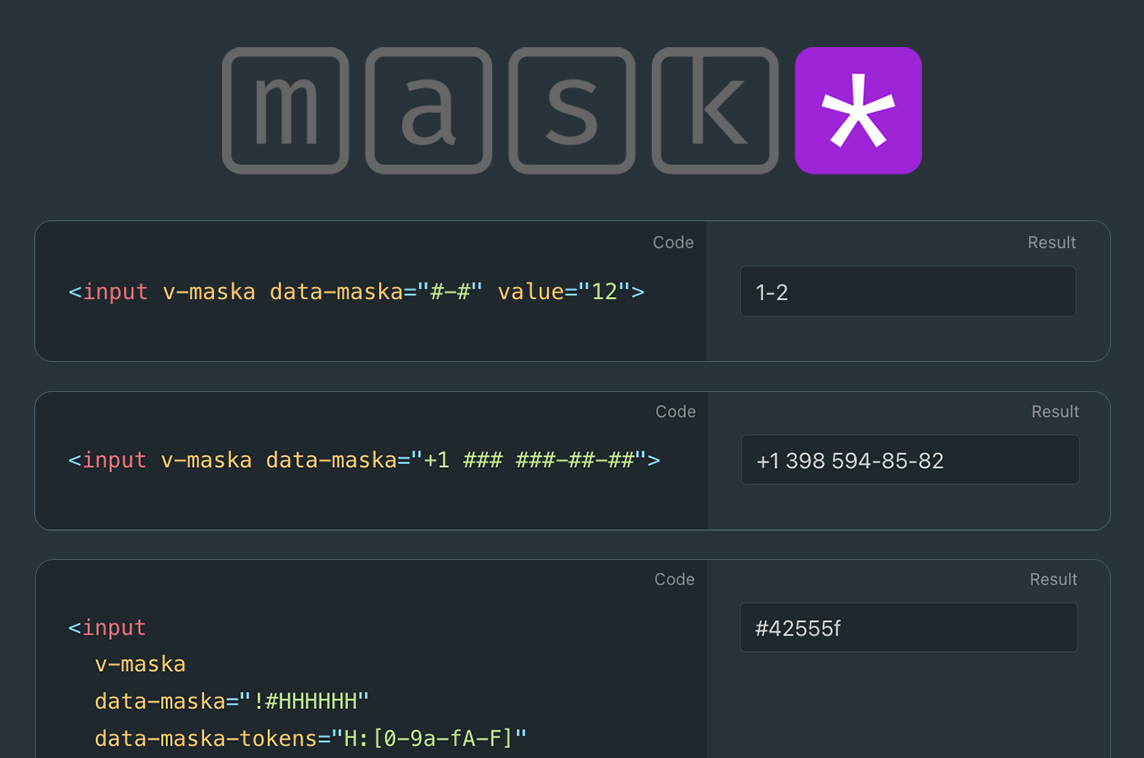 Maska for Vue