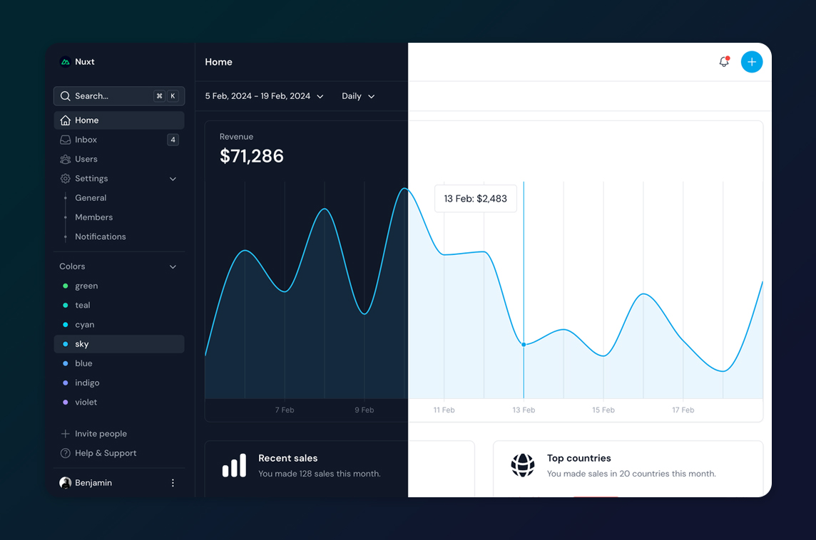 Nuxt UI Pro Dashboard