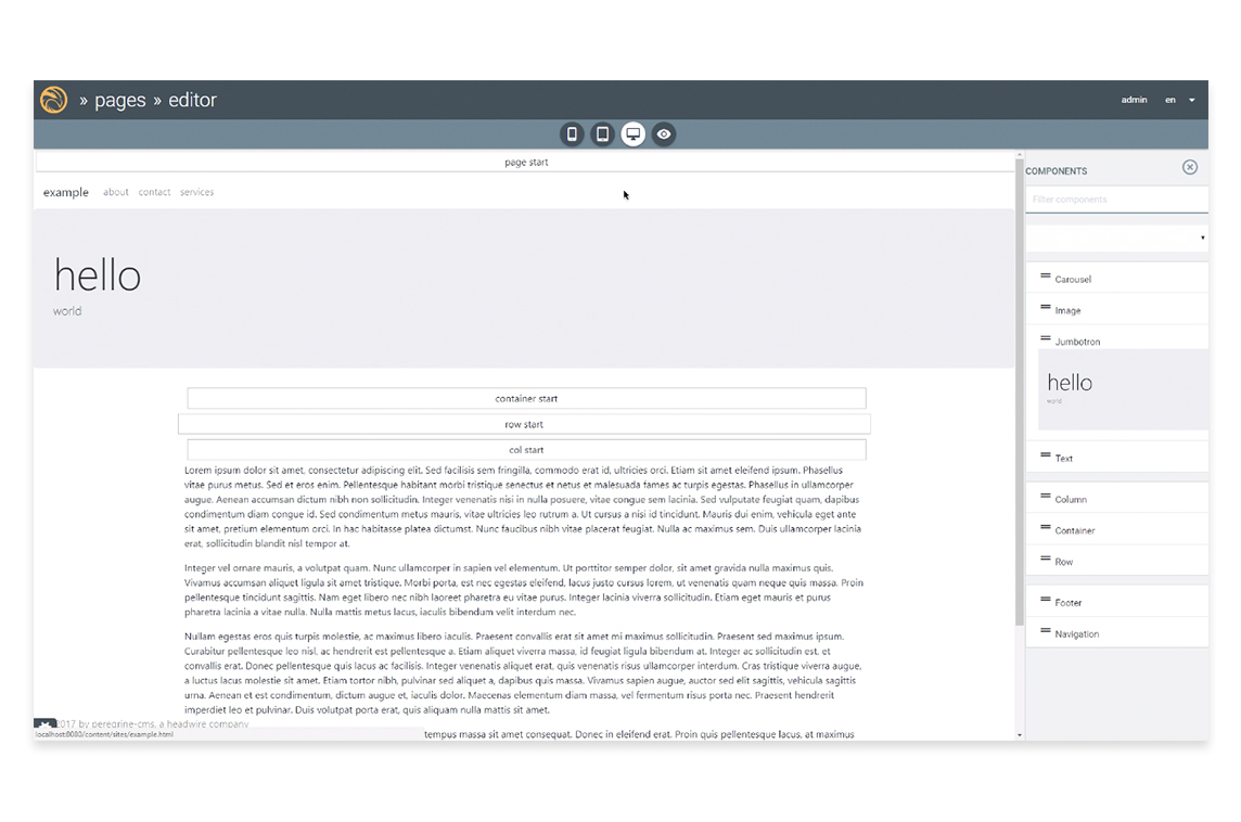 Peregrine CMS