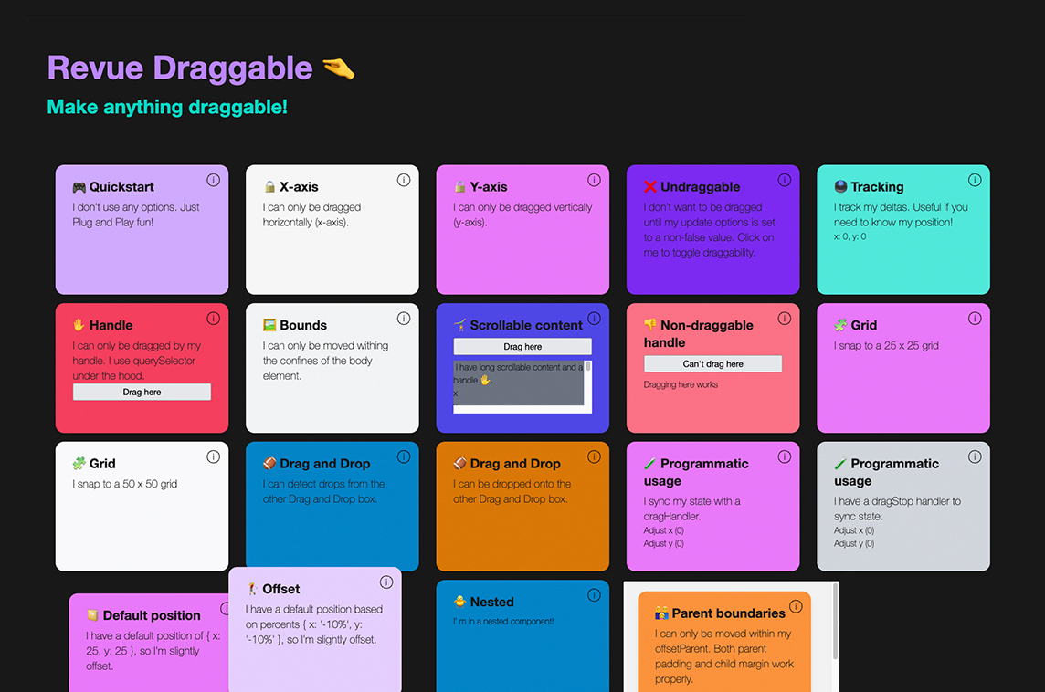 Revue Draggable