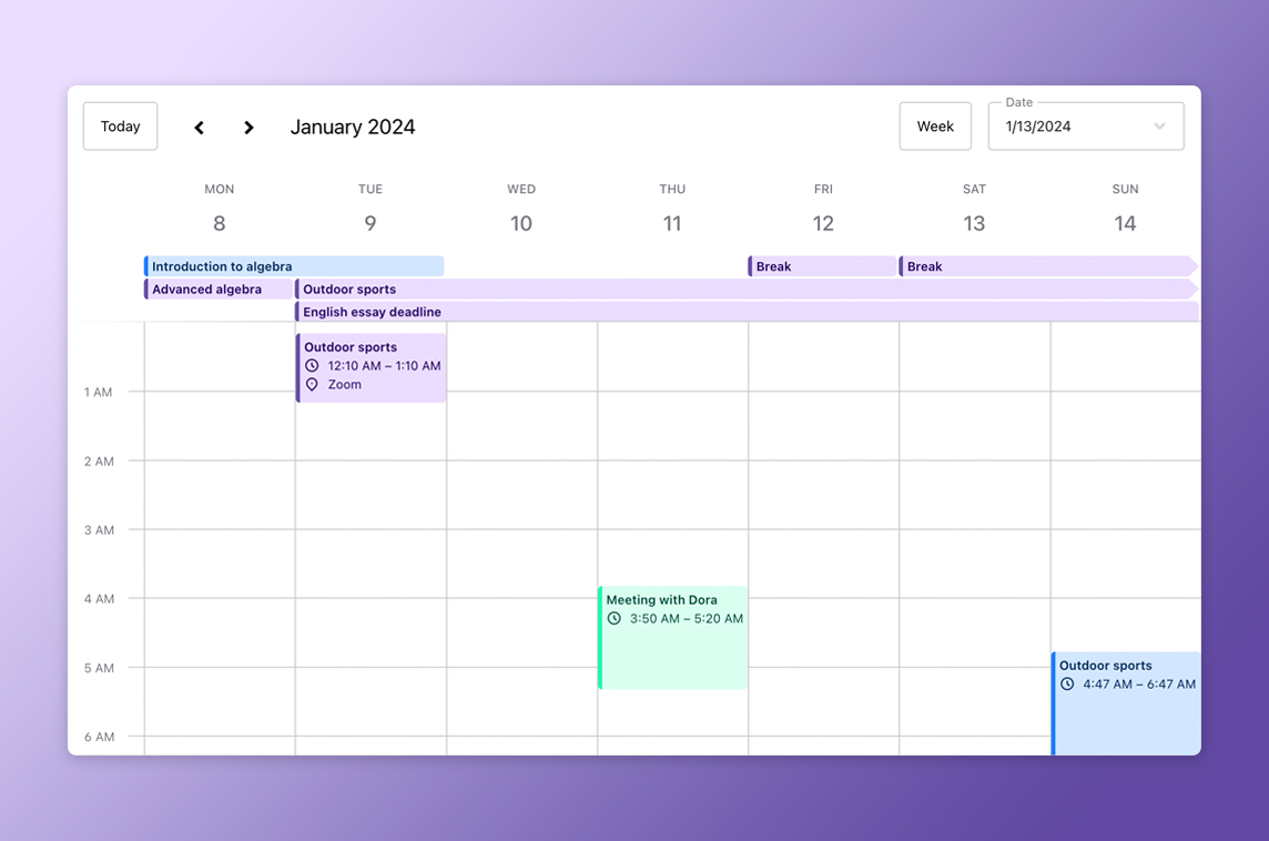 Schedule-X Vue