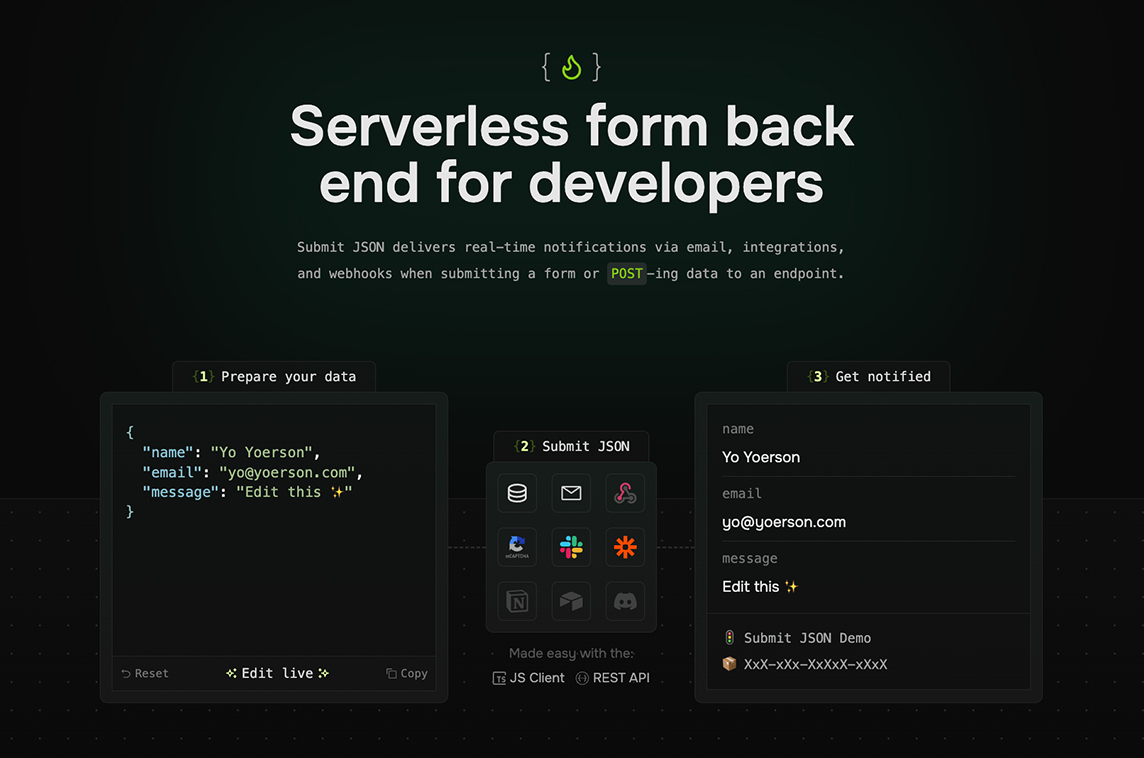 Submit JSON