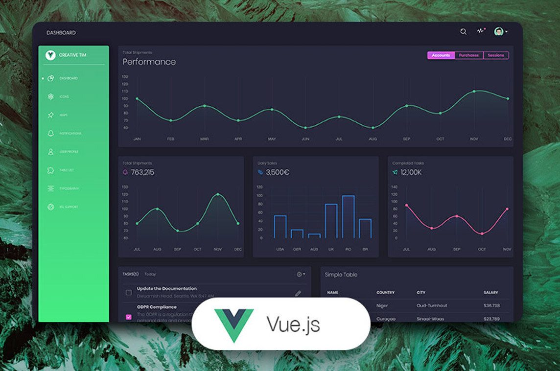 Vue Black Dashboard
