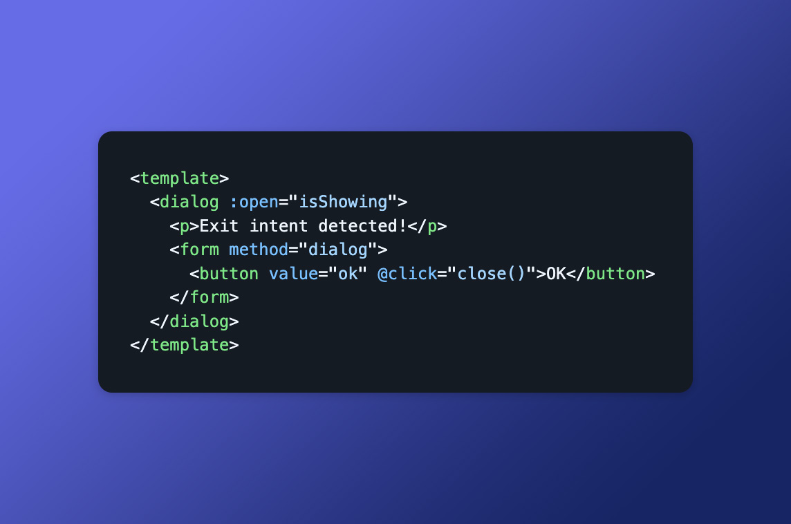 Vue Exit Intent