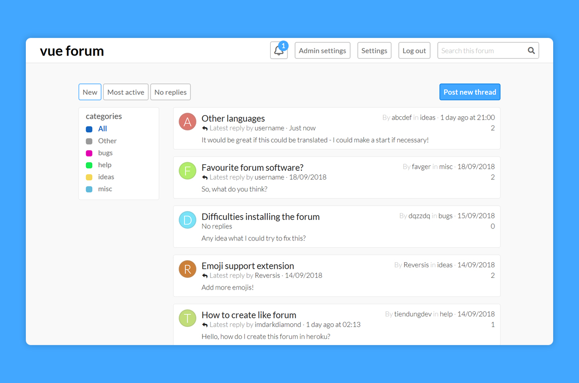 Vue Forum