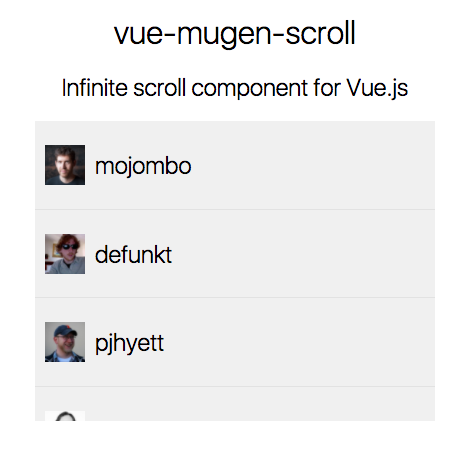 Vue Mugen Scroll