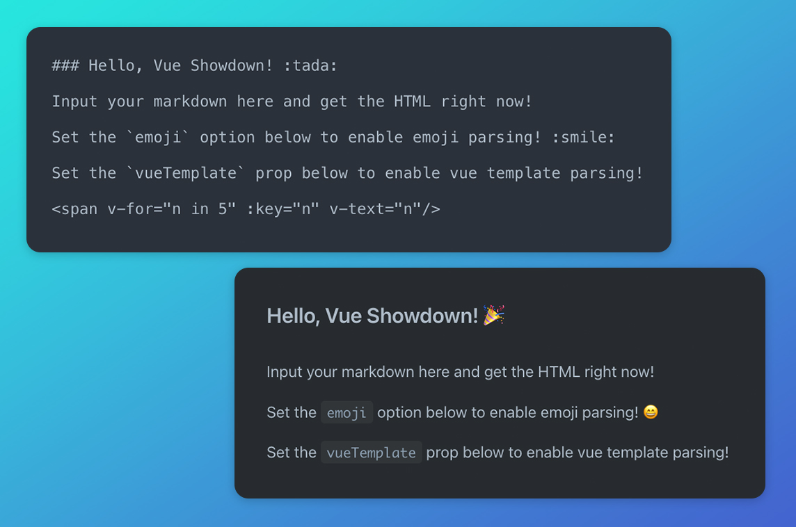 Vue Showdown