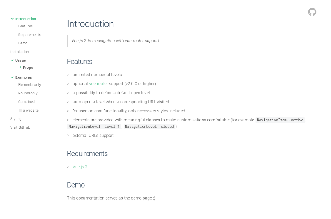 Vue Tree Navigation