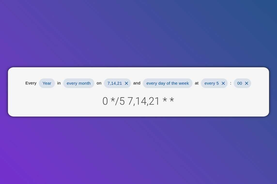 Vue.js Cron