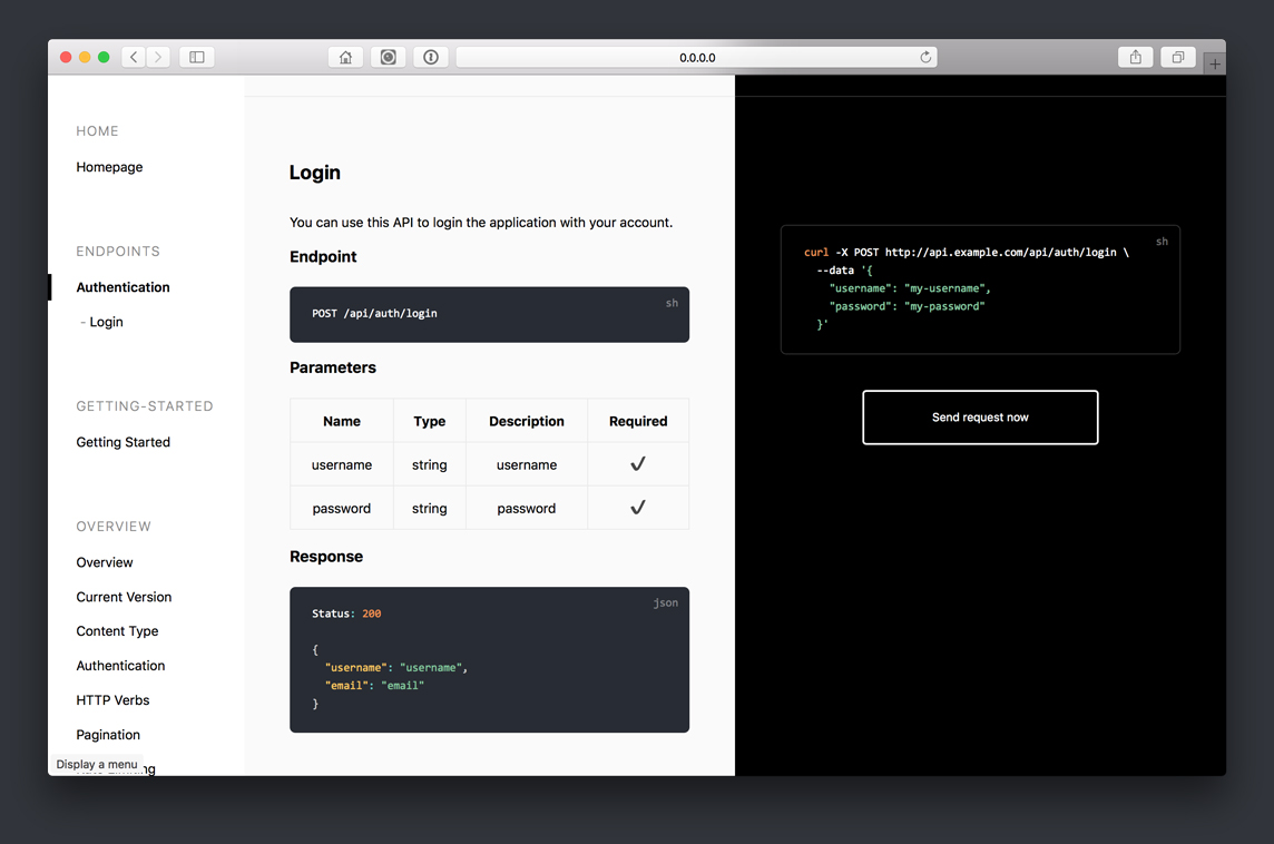 Vuepress API Theme