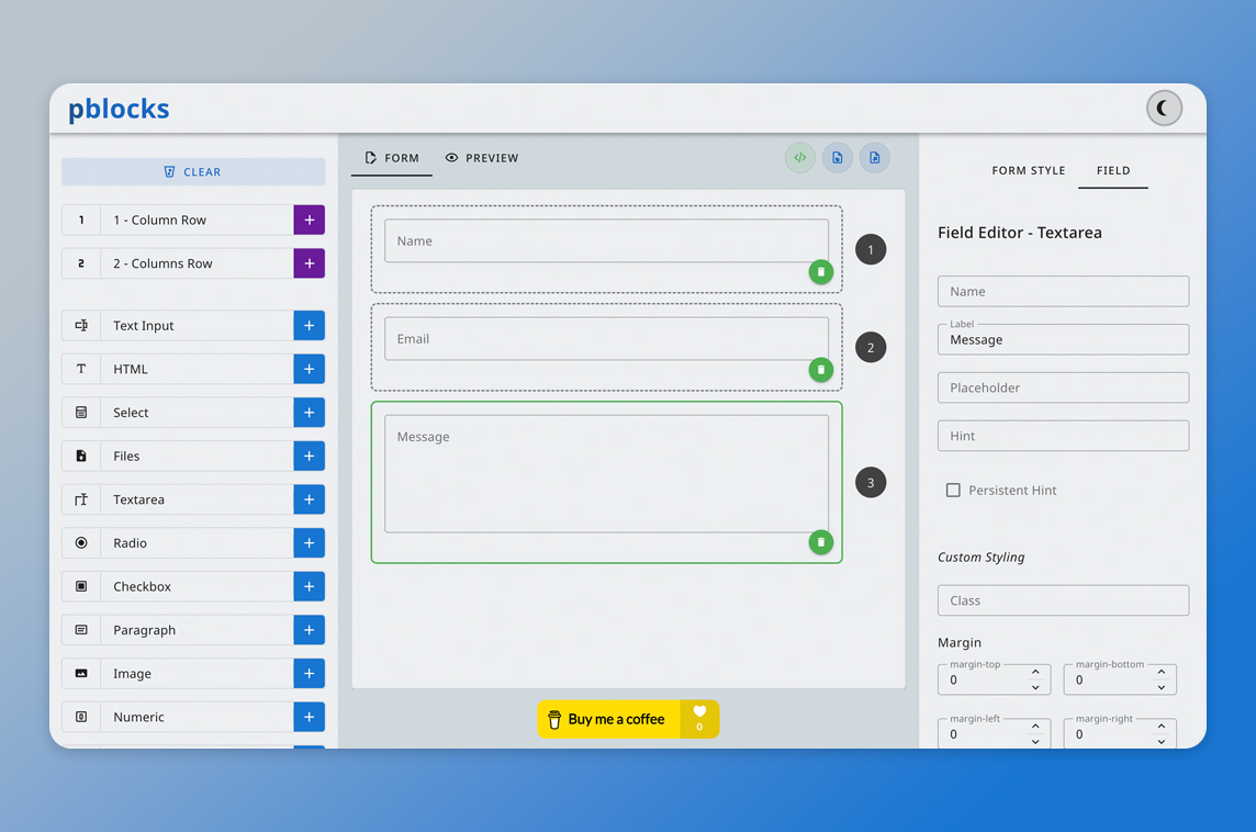 Vuetify Form Builder