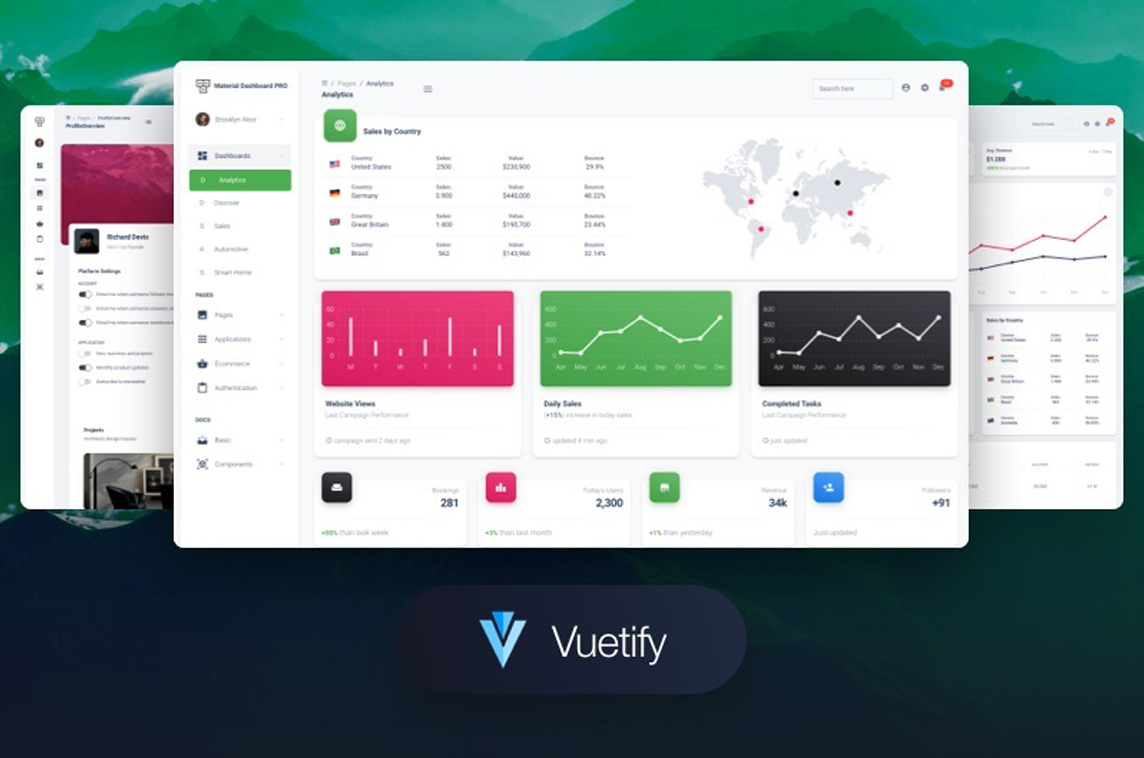 Vuetify Material Dashboard PRO