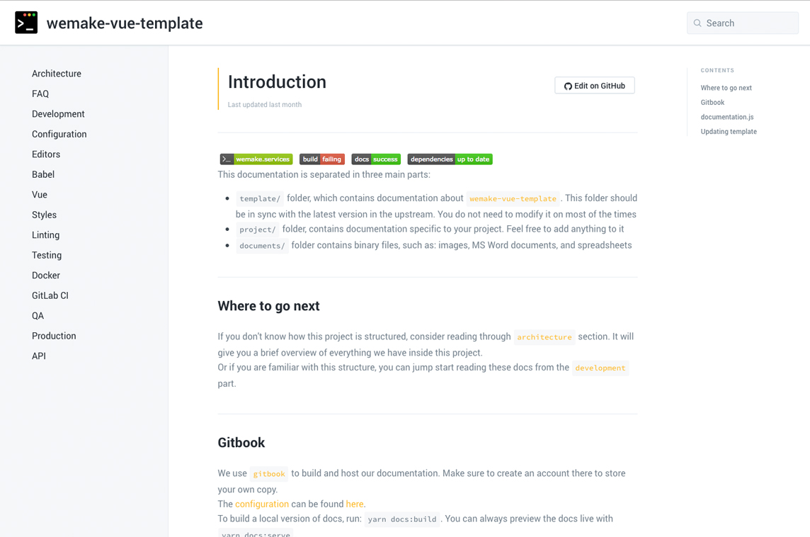 Wemake Vue Template